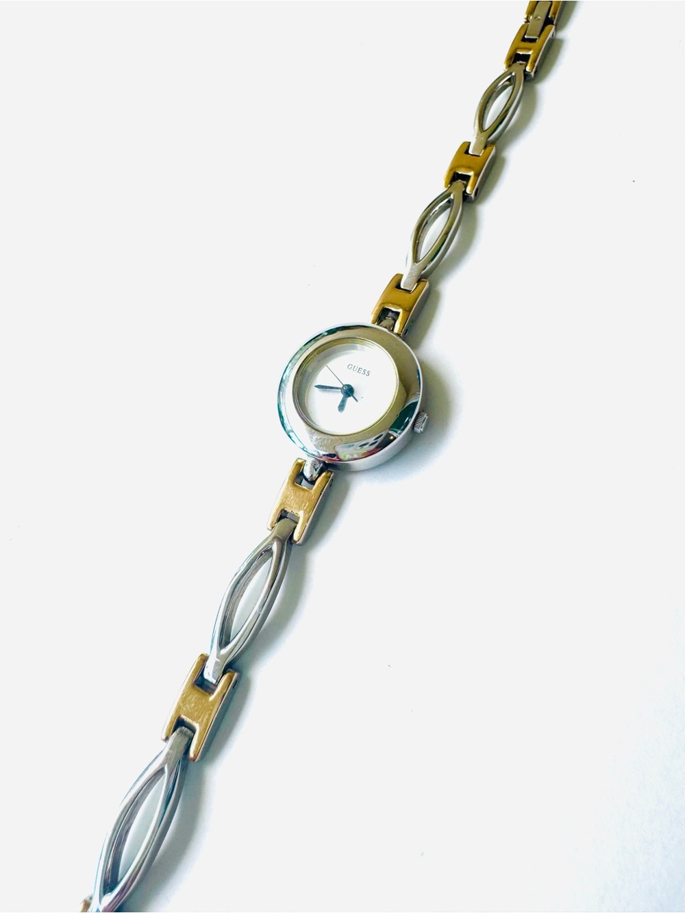 GUESS Two-Tone Bracelet Watch – Minimal Round Face - Picture 7 of 10